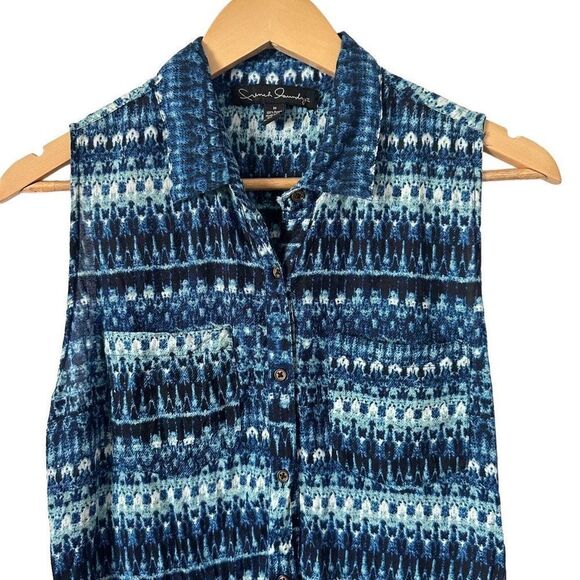 French Laundry Blue Patterned Mini Dress - Picture 3 of 16